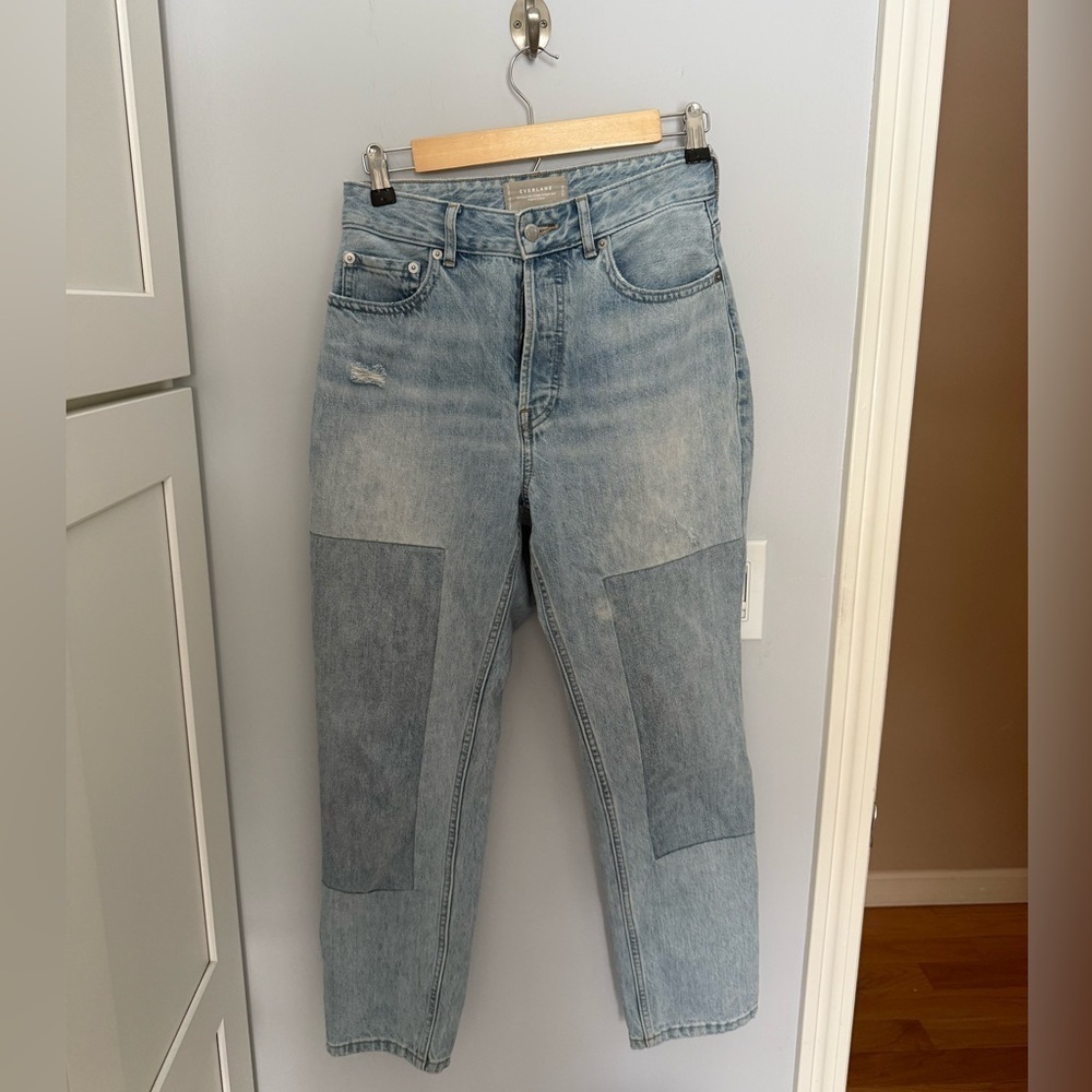 Ever lane Curvy 90s Cheeky Straight Light Wash Ankle Jeans: Cropped